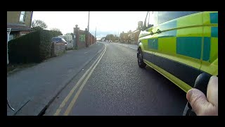 DG21EJE Ambulance driver close pass of cyclist, Essex Police result; Course or Conditional Offer