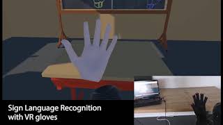 Sign Language recognition with VR gloves
