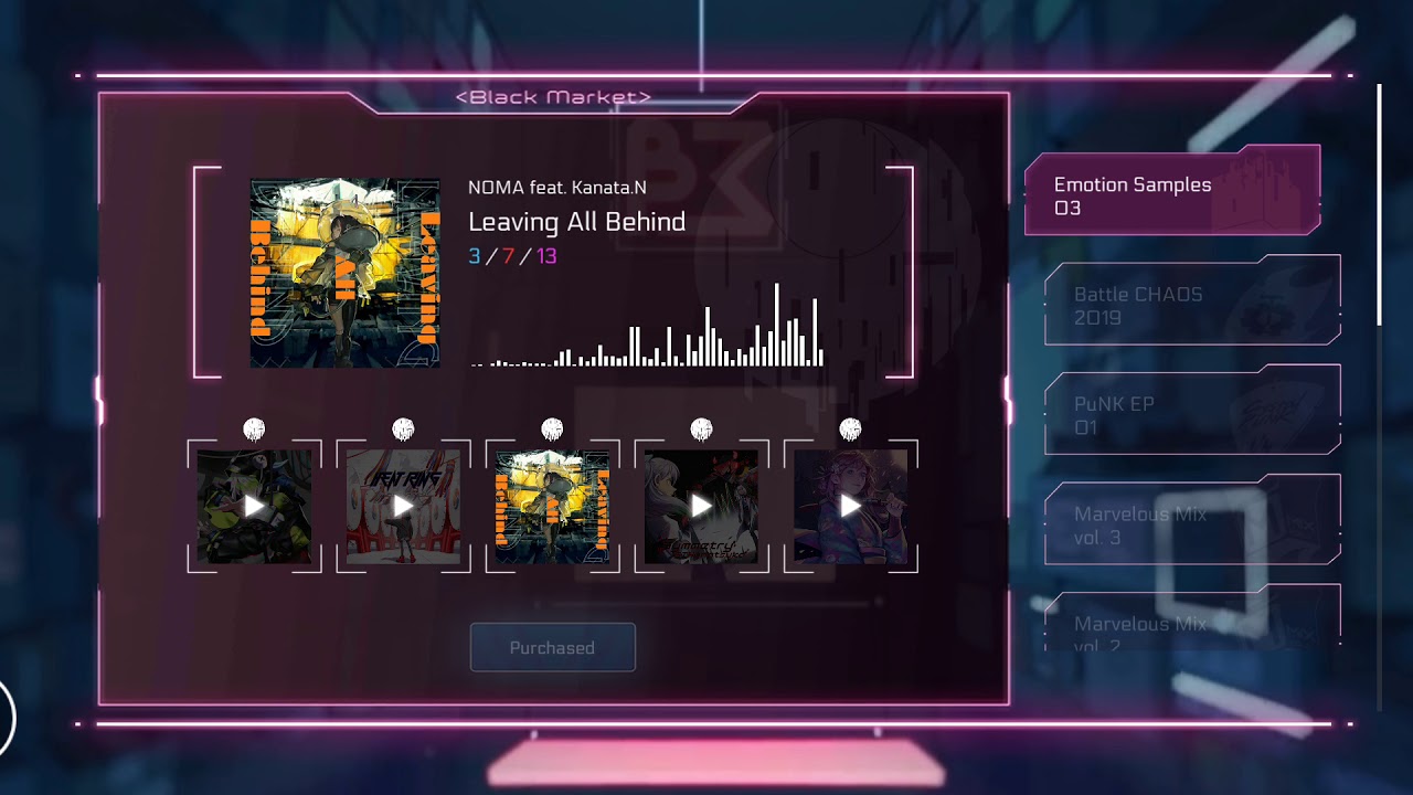 [Cytus 2 v2.9] Emotion Samples 3 Black Market Previews