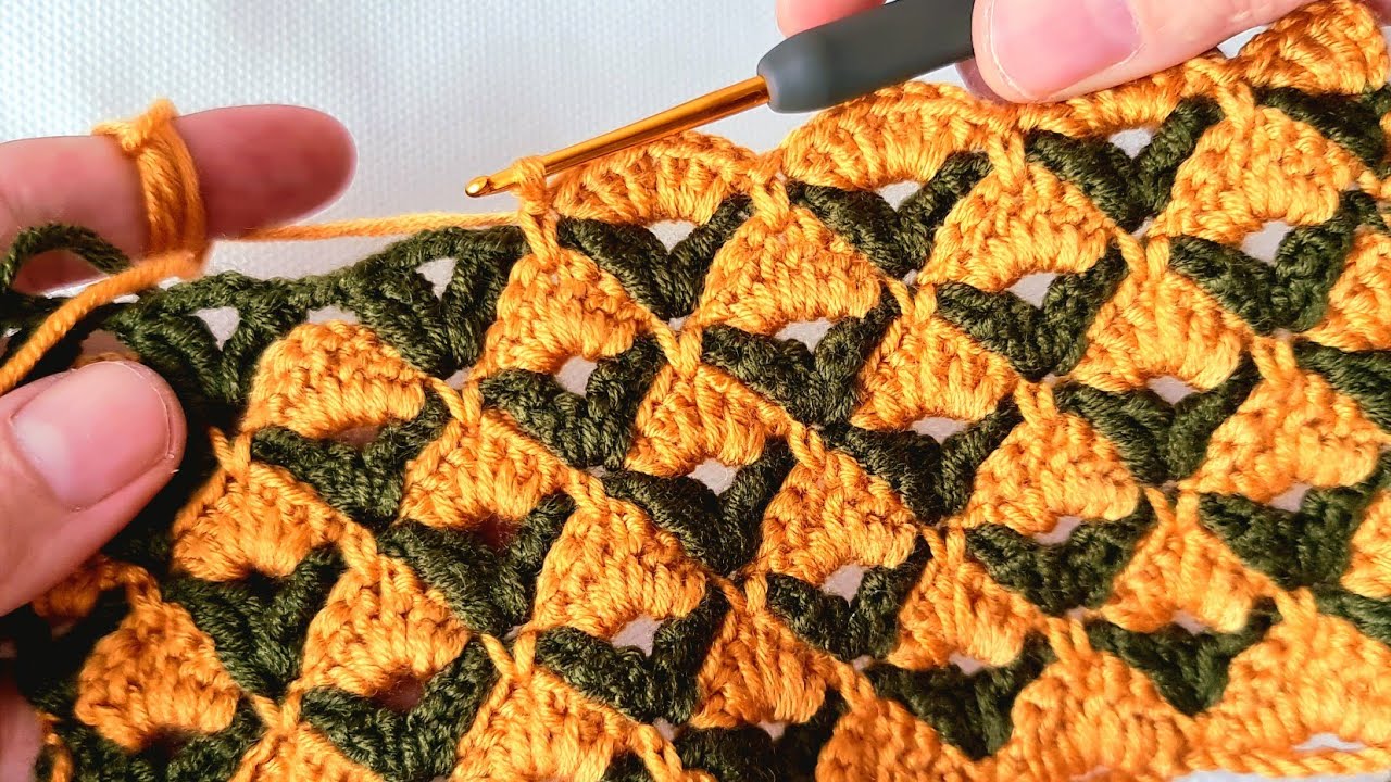 Hardal ve yeşilin muhteşem uyumu yelek battaniye çanta örgü modeli