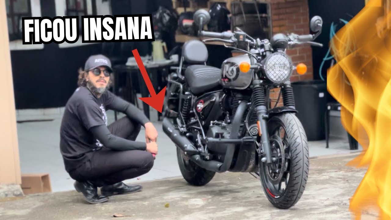 Royal Enfield Hunter 350 com Ponteira Esportiva CANON - PONTEIRA MTG