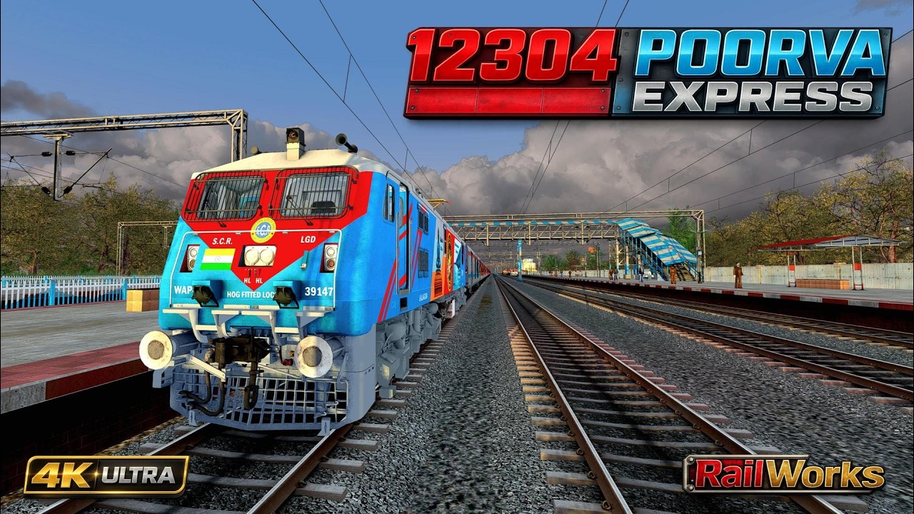 12304 Poorva Express WAP-7 LHB | Early Morning Departure from ARA Jn ...
