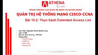 Bài 10.2: Thực hành Extended Access List