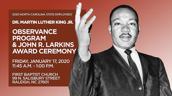 State Employees' Martin Luther King Jr Holiday Observance Program & John R. Larkins Award Ceremony