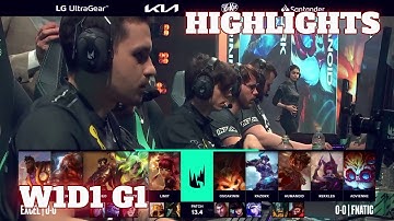 XL vs FNC - Highlights | Week 1 Day 1 LEC Spring 2023 | Excel vs Fnatic
