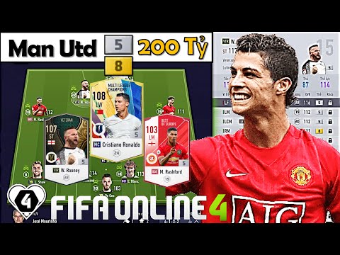 I Love Trải Nghiệm Đội Hình " MAN UTD 200 TỶ " HÀNG KHỦNG Với Tam Tấu ROONEY, RONALDO & RASHFORD