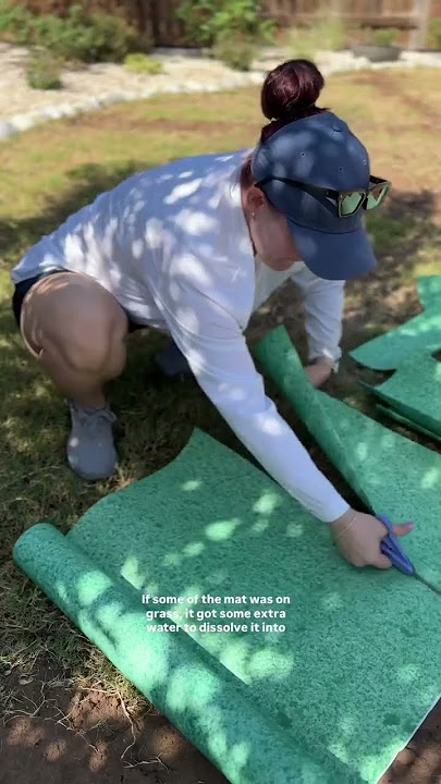 Part 2 of installing grass seed mat went swimmingly and now we wait and watch the grass grow 😂
