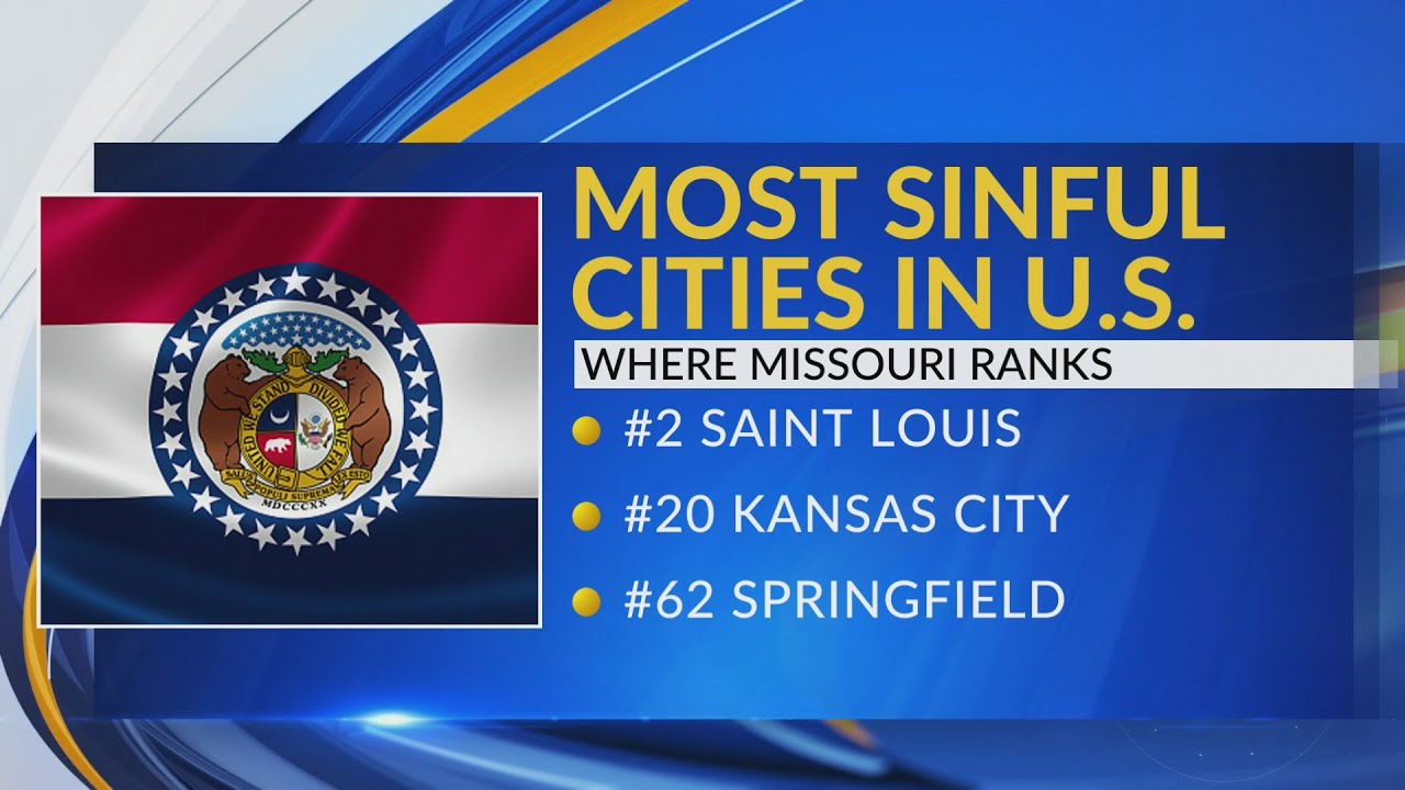 Three Missouri cities rank near top on sinful city survey KOLR 10PM