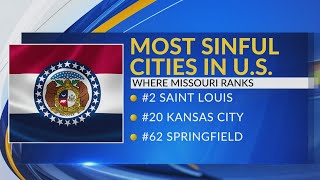 Three Missouri cities rank near top on sinful city survey - KOLR 10PM