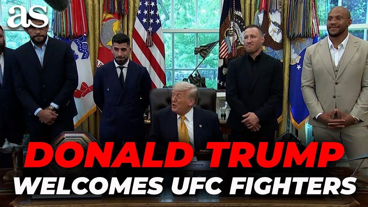 TRUMP welcomes UFC FIGHTERS in OVAL OFFICE before HISTORIC JUNE 14TH ...