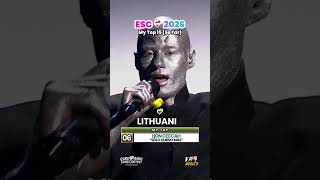 My Top 15 - EUROVISION SONG CONTEST 2026 | New: 🇱🇹 (So Far) 🎶😍 #esc2026