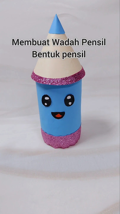 Ide kreatif wadah pensil dari botol plastik bekas|| pencil case using plastic bottle