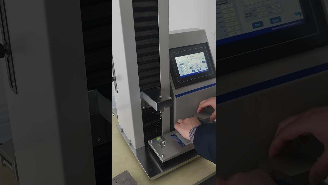 Placing Sample on Coefficient of friction test plane 