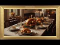 Warm & Inviting Thanksgiving Feast | Framed Art | Fall Background | Screensaver 4K | No Sound Video