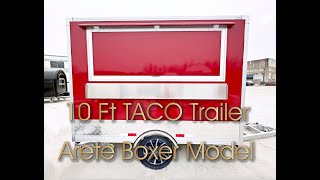 10 ft Boxer Model Food Trailer Cart  Arete Food Trailers