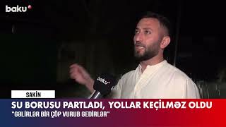 Bakıda su borusu partladı, sakinlər suya qərq oldu