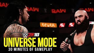 WWE 2K18: 30 Minutes of Universe Mode (Menus, Promos, Matches & More)