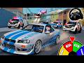 FUGA DA POLÍCIA com VOLANTE MAS A ROLETA DECIDE MEU CARRO!😱🚔 ROBLOX RP