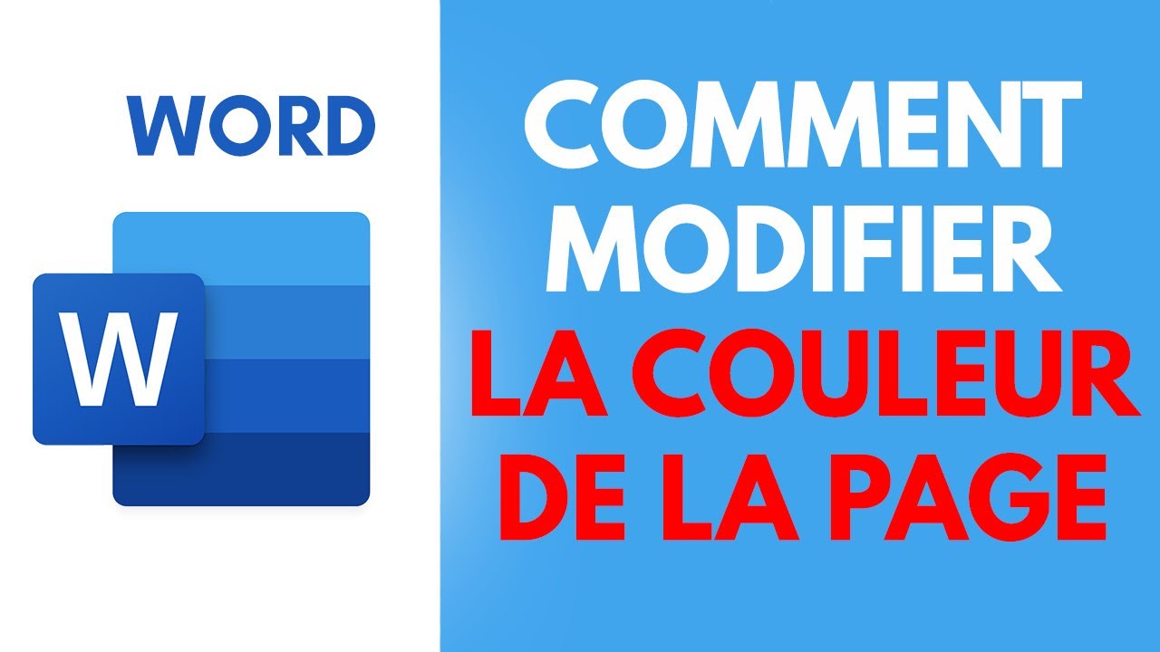 Comment MODIFIER LA COULEUR de la PAGE [Formation Word Gratuite] - YouTube