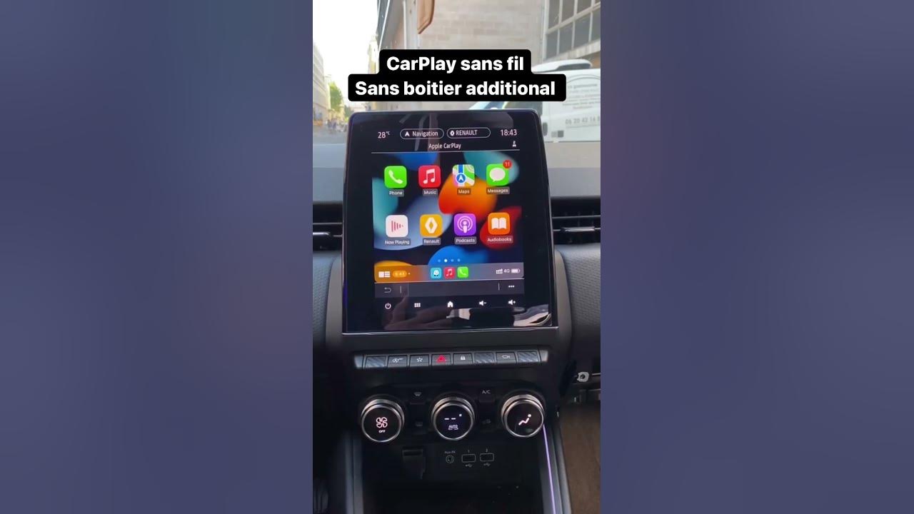CarPlay sans fil sur la Clio 5 Captur 2 et ARKANA sans boiter