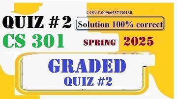 cs 301 quiz 2 solution 2025