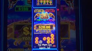 Bull Blitz second attempt #slotscasinogames #slot #casino #jackpotofthemonth #fourwindscasinos#2