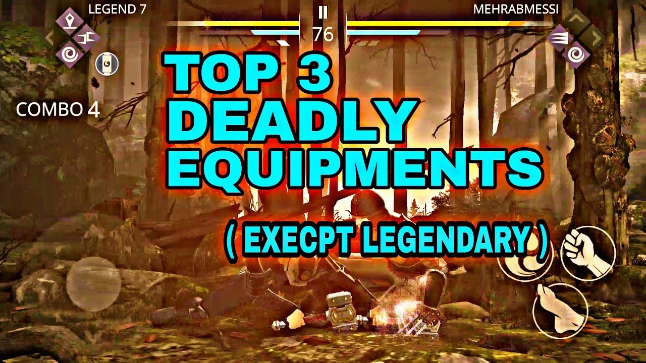 SHADOW FIGHT 3 TOP-3 DEADLY EQUIPMENTS ( EXECPT LEGENDARY )