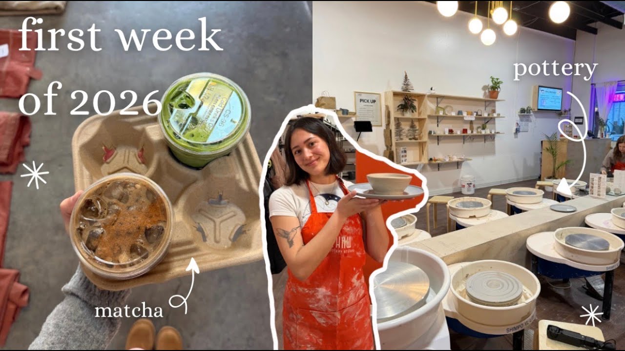 the first week of 2026!! pottery class, baking, & matcha∗