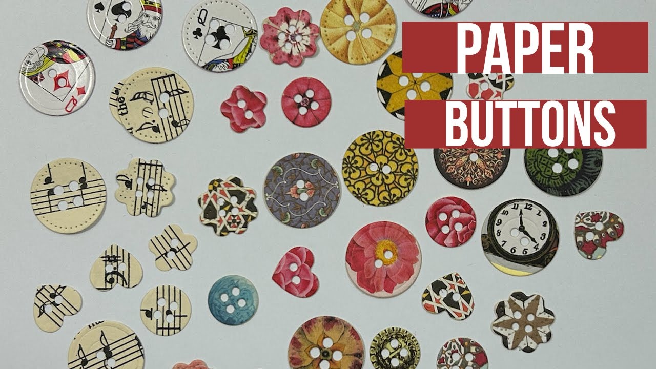 🎨 ️ How to Make Paper Button Embellishments ️🎨 - YouTube