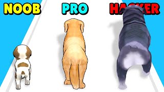 NOOB vs PRO vs HACKER in Dog Evolution Run! screenshot 4