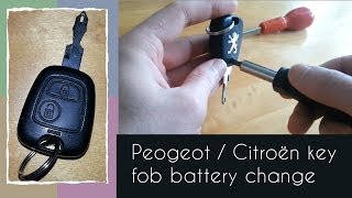 How to change the battery in a Peugeot/Citroën key fob (2-button) How to change the battery in a Peugeot/Citroën key fob (2-button)