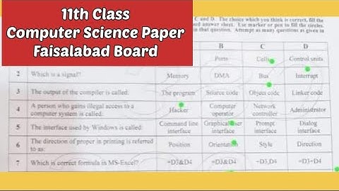 1st year Computer Science Faisalabad board group1 solved paper 2023 ||