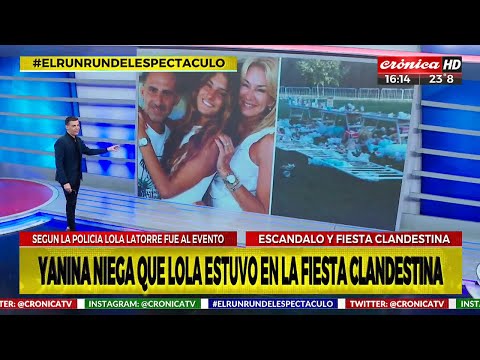 Yanina Latorre niega que su hija Lola estuvo en fiesta clandestina