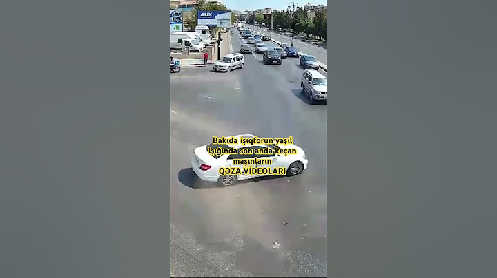 Bakıda işıqforun yaşıl işığında son anda keçən maşınların QƏZA VİDEOLARI