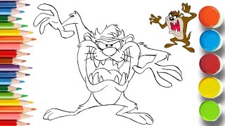 Taz | Looney Tunes | Drawing and Colouring | Looney Tunes Cartoon | BOUNCE BABY Taz | Looney Tunes | Drawing and Colouring | Looney Tunes Cartoon | BOUNCE BABY