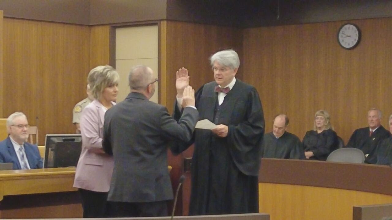 Loren Lampert sworn in as judge in 9th Judicial District Court Division Loren Lampert sworn in as judge in 9th Judicial District Court Division