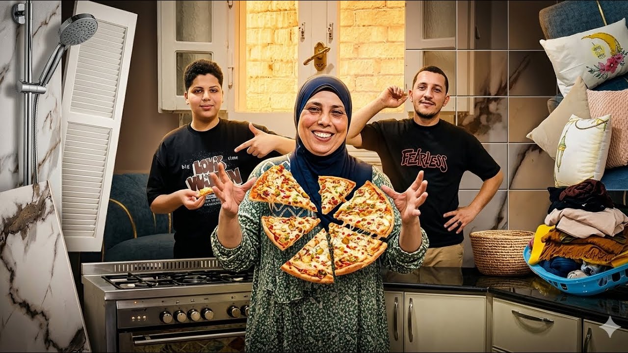 طيب الروتين النهارده فى تحدى كبير اوى 👌مع حسام اخويا ويوسف احلى بيتزا وقصه فرحى مع حسام دولاب عروسه💃