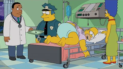 The Simpsons Homer Shot in the Butt