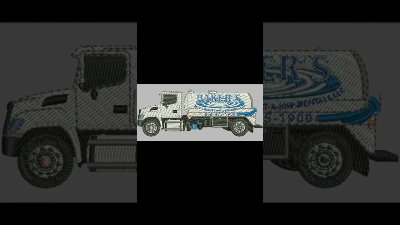 Watch us turn this milk truck into a beautiful embroidery file 🧵🚛Custom digitizing  business needs.