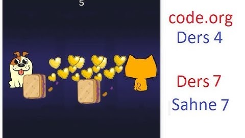 #35 Code.org Ders 4 (Level 4) Ders 7 (Oyun Laboratuvarı) Sahne 7-Code.org Çözümler-