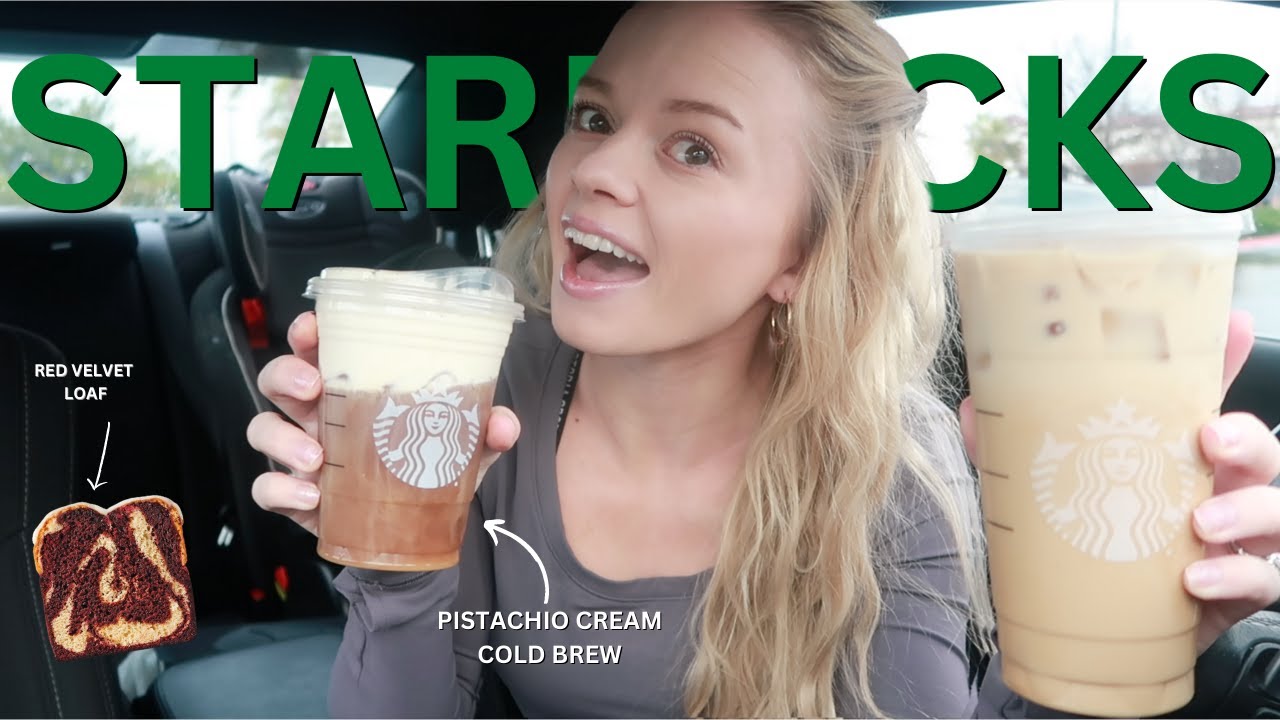 STARBUCKS **NEW** menu Pistachio Cream Cold Brew, Pistachio Latte, Red Velvet Loaf YouTube