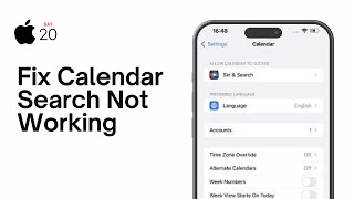 How to Fix iPhone Calendar Search Not Working