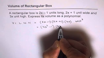 04 Polynomial Multiplication Volume of Rectangular Box