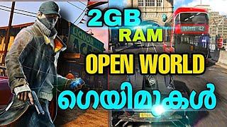 Top 5 2gb Ram Open World Games For Low End Pc explained in malayalam