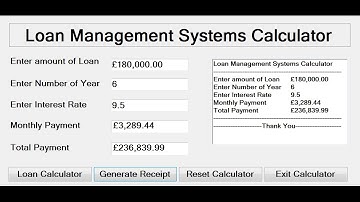 How to Create Loan Management System Calculator in C#