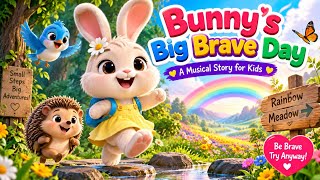 🐰 Bunny’s Big Brave Day | Brave Little Bunny | Kids Musical Story | Fun Cartoon for Kids