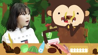 라임의 음식물 쓰레기를 먹는 원숭이 사스콰치를 키워요! 아케이드 육성게임 Sneaky Sasquatch screenshot 5