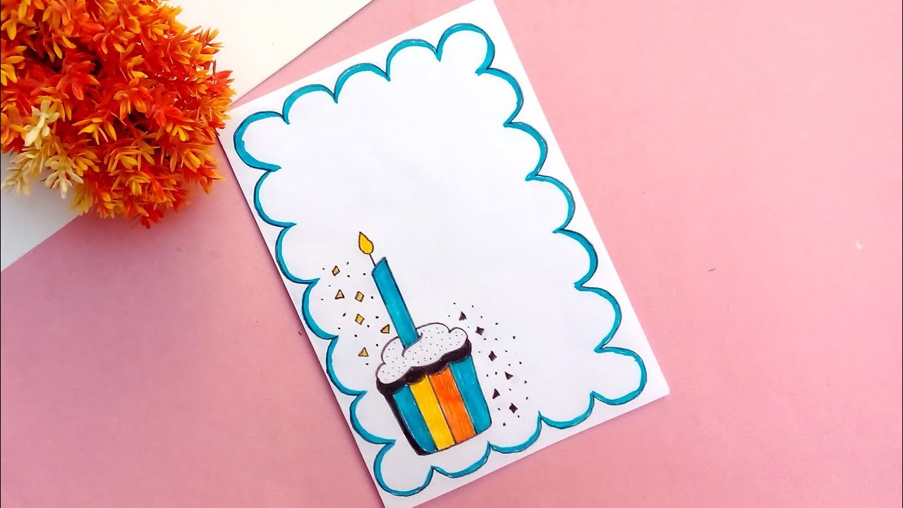 how to make a beautiful and easy birthday card/ handmade birthday card ...
