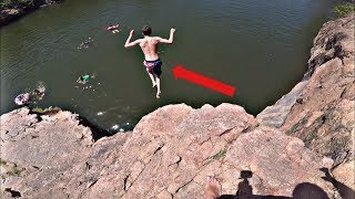 INSANE CLIFF JUMPING AT DEVILS WATERHOLE!!