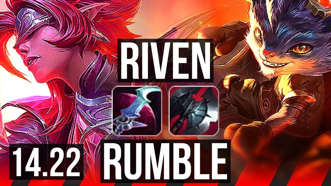 RIVEN vs RUMBLE (TOP) | Rank 3 Riven, 5/1/1, 500+ games | BR Challenger ...